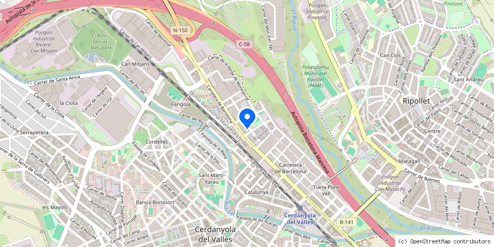 Mapa de la ubicación publicada de Cerrajería Calvet Ripollet