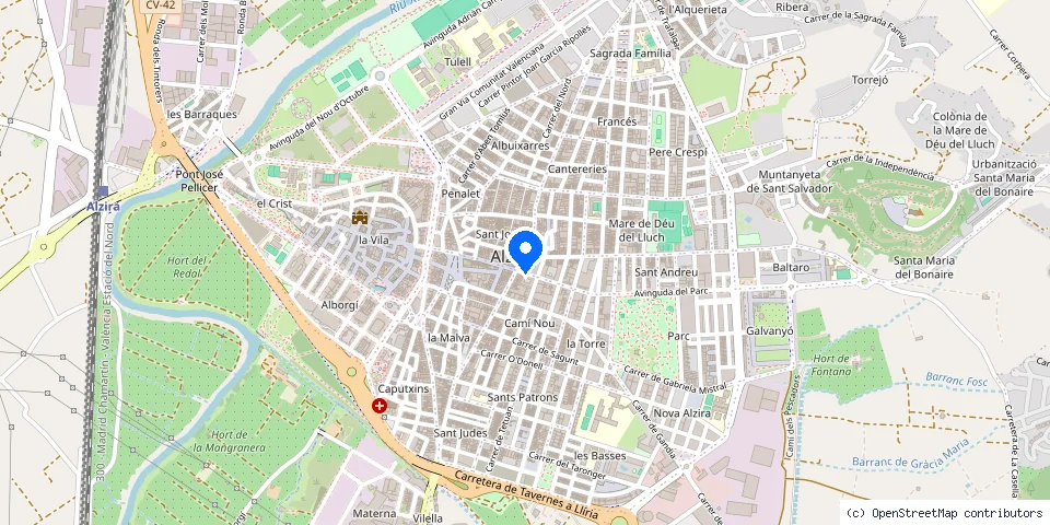 Mapa de la ubicación publicada de Ferretería Mengual