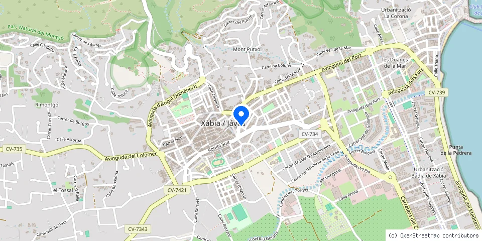 Mapa de la ubicación publicada de hnos Bolufer Cerrajeros Javea