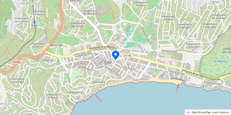 Mapa de la ubicación publicada de Cerrajeros Calpe SegurKey 24h
