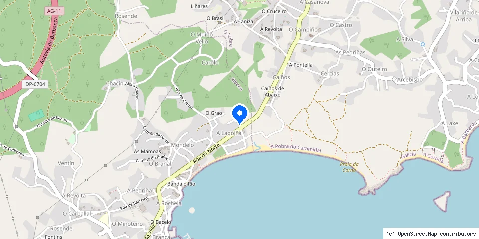 Mapa de la ubicación publicada de Cerrajero 24h y Reparación de Calzado, Ribeira