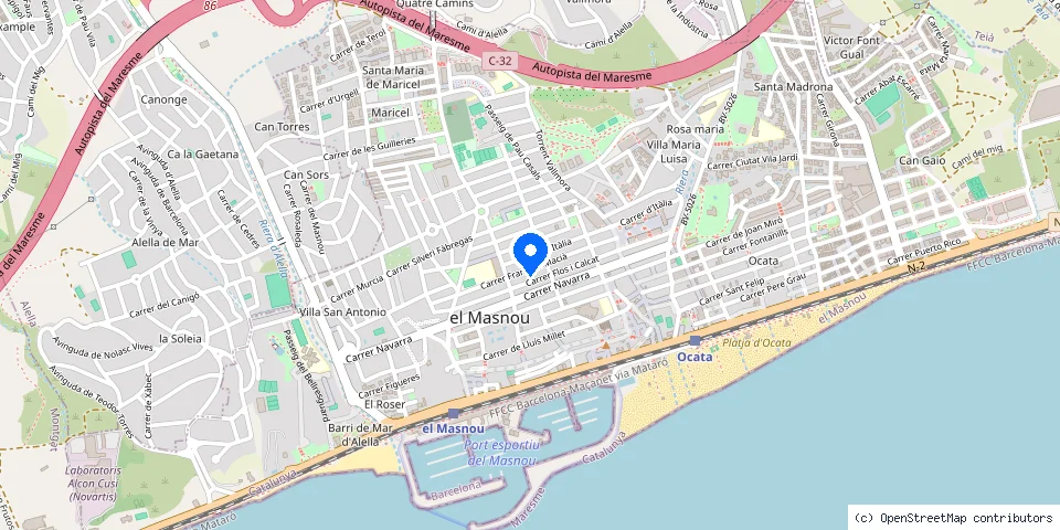 Mapa de la ubicación publicada de Cerrajeros Soler El Masnou