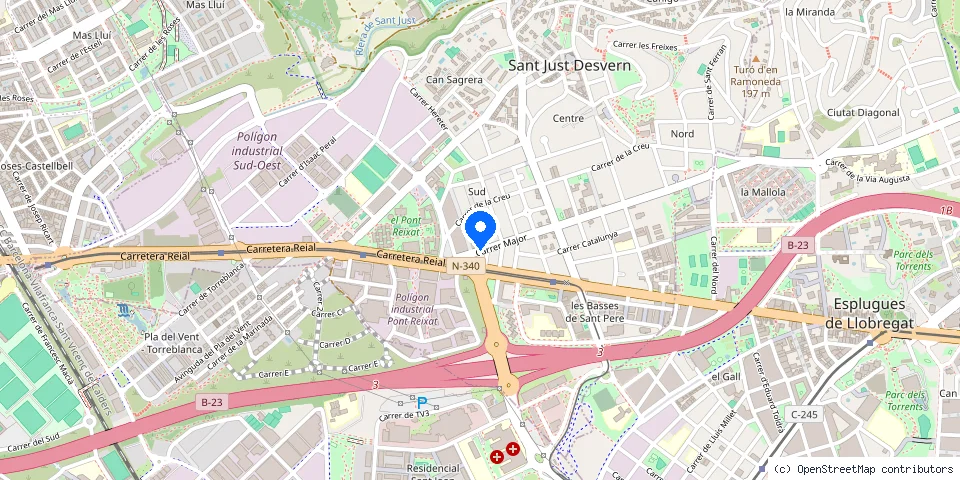 Mapa de la ubicación publicada de Atlas Cerrajeros Sant Just Desvern