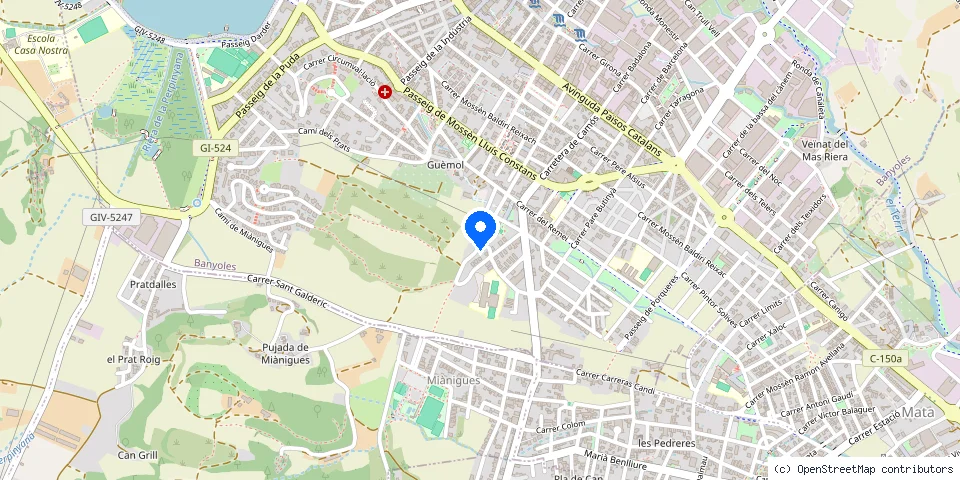 Mapa de la ubicación publicada de Cerrajero Urgente Banyoles
