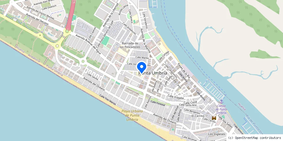 Mapa de la ubicación publicada de Cerrajero costa PUNTA UMBRÍA