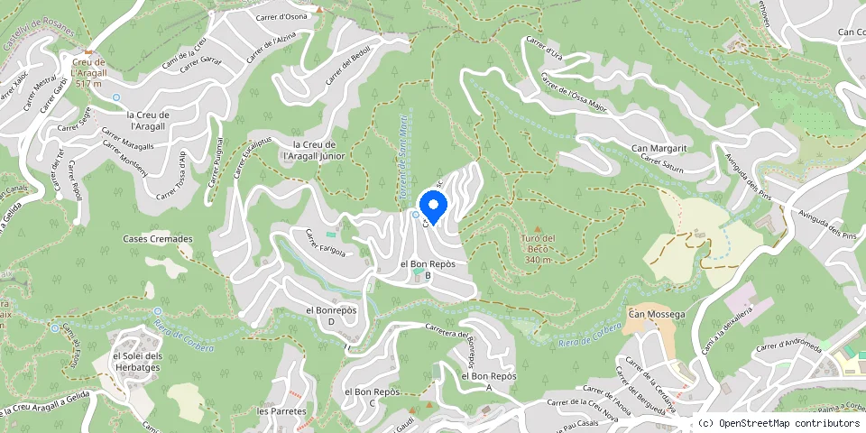 Mapa de la ubicación publicada de Cerrajeros Corbera Jaume Pins