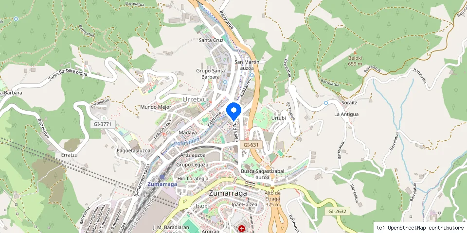 Mapa de la ubicación publicada de Ferretería urdangarin