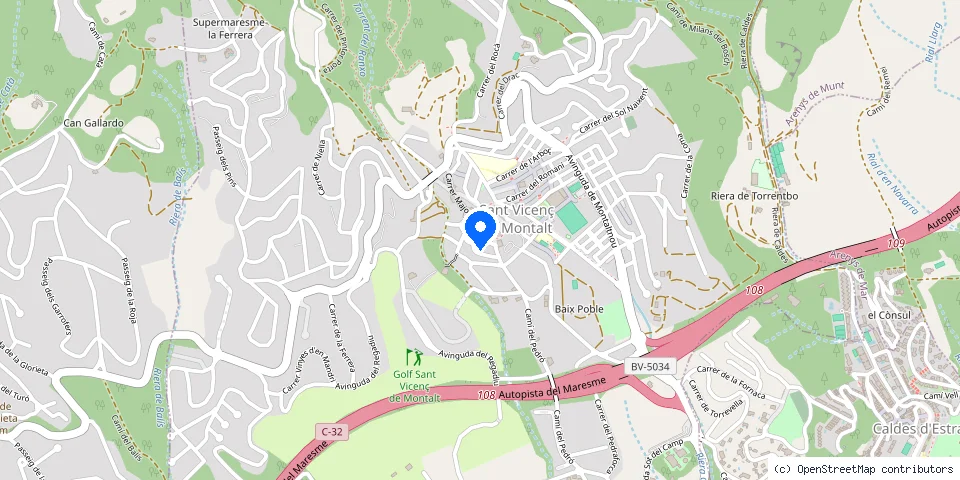Mapa de la ubicación publicada de Cerrajeros Marc Novis Sant Vicenç de Montalt