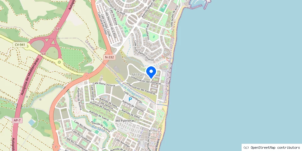 Mapa de la ubicación publicada de Cerrajero Pilar de la Horadada
