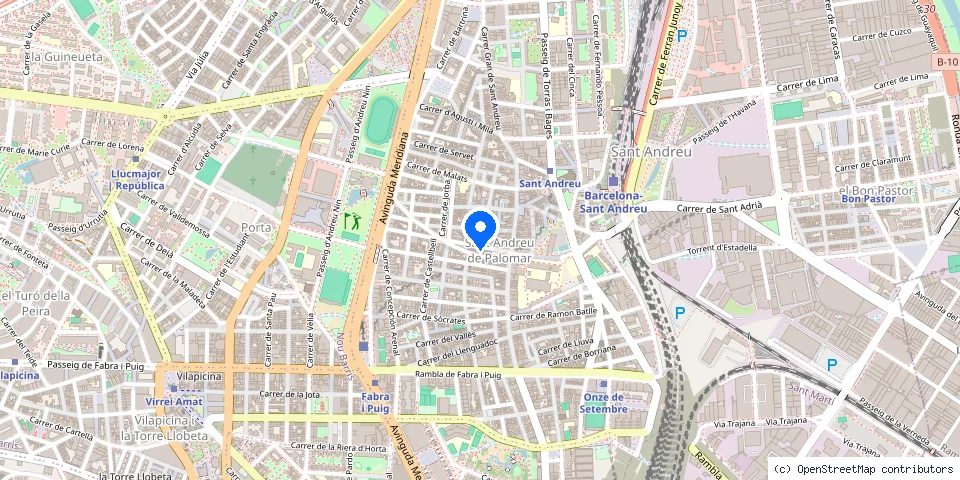Mapa de la ubicación publicada de Cerrajeros Barcelona - Sant Andreu - CerraPoint
