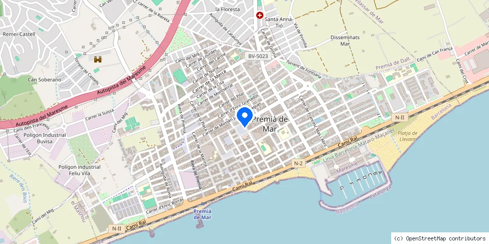 Mapa de la ubicación publicada de Cerrajero/Cerrajería ProAdSeg - Premiá de mar
