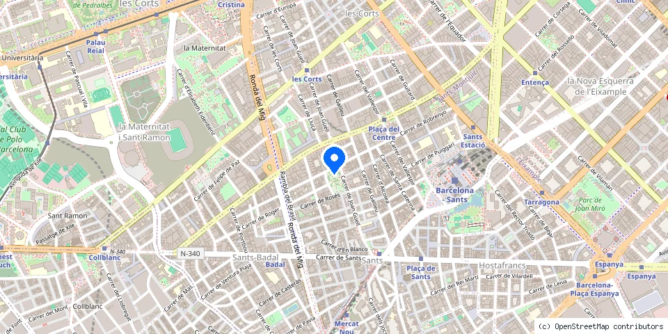 Mapa de la ubicación publicada de Cerrajería Jual. Urgencias de cerrajería 24h.