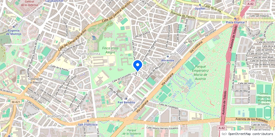 Mapa de la ubicación publicada de Cerrajero Barato Carabanchel