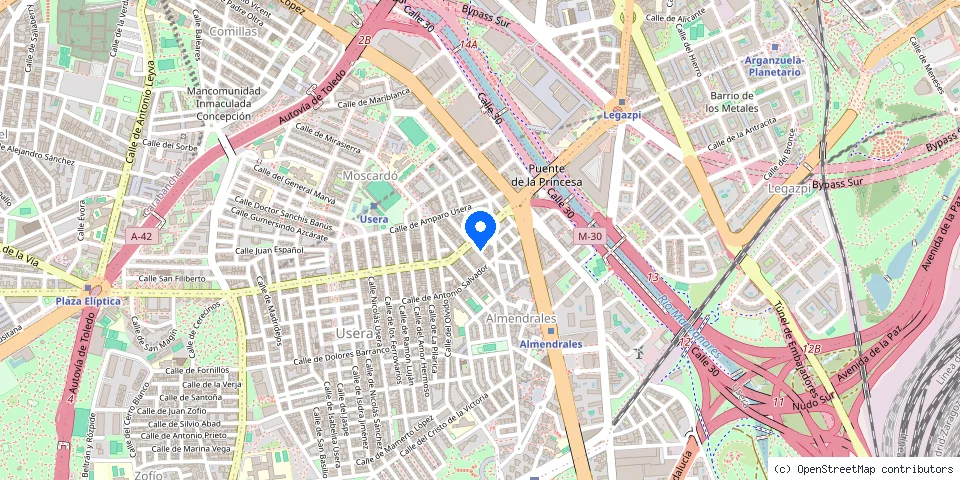 Mapa de la ubicación publicada de Cerrajeros Usera 24H
