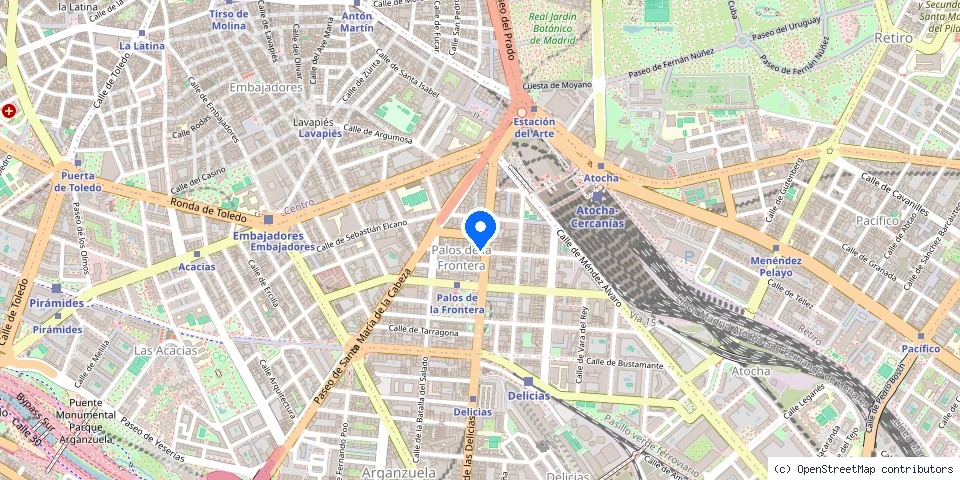 Mapa de la ubicación publicada de Cerrajero Barato Arganzuela