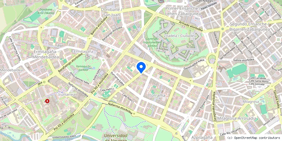 Mapa de la ubicación publicada de Cerrajería Go - Urgencias 24h Pamplona