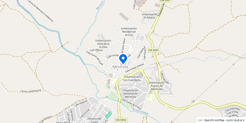Mapa de la ubicación publicada de Cerrajeria Mentrida Garcia Adrada c.b.