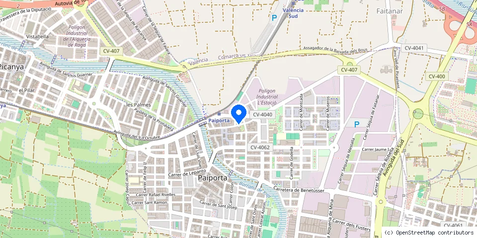 Mapa de la ubicación publicada de Apertura Expres cerrajero 24h Paiporta