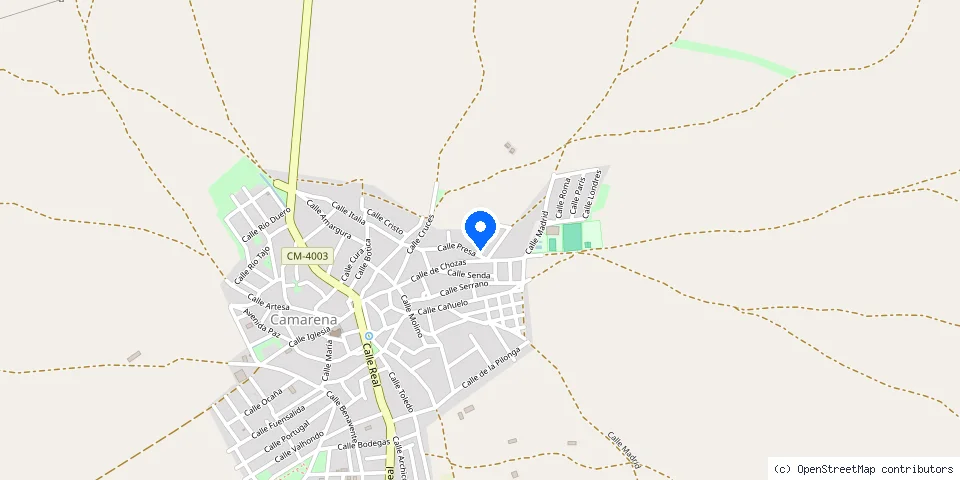 Mapa de la ubicación publicada de Cerrajería Camarena