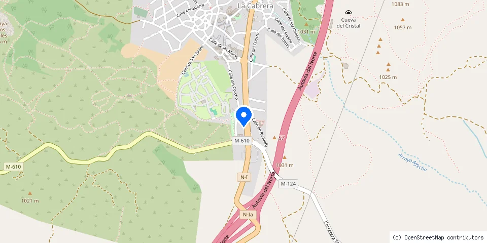 Mapa de la ubicación publicada de Matesanz La Cabrera-Cerrajeria-