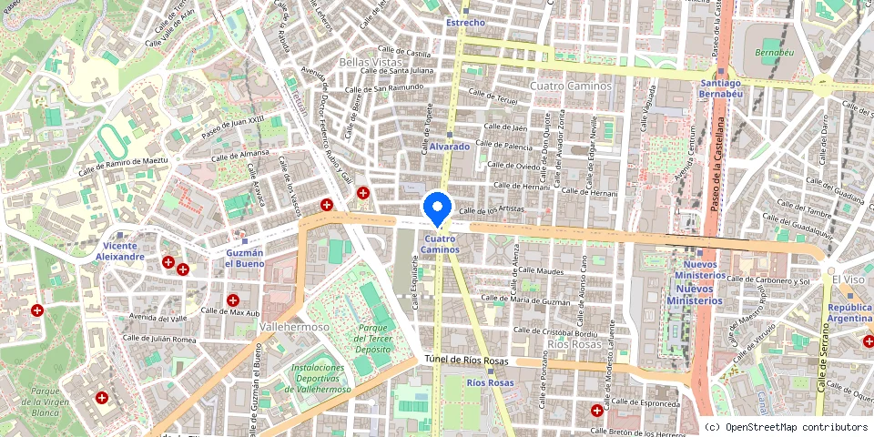 Mapa de la ubicación publicada de Cerrajero Tetuan