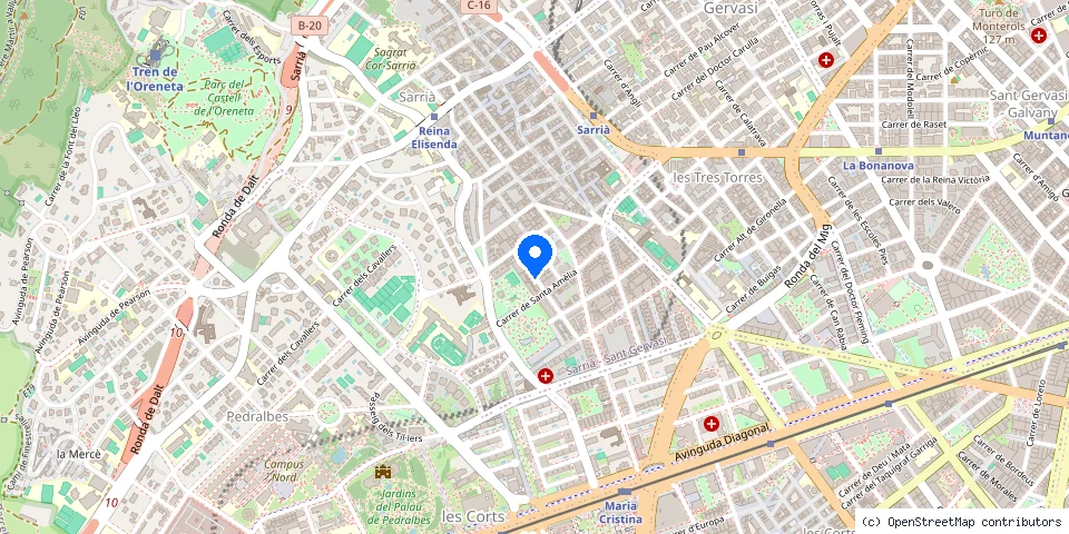 Mapa de la ubicación publicada de Cerrajeros Sarria