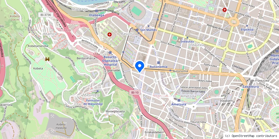 Mapa de la ubicación publicada de Ferretería Balparda