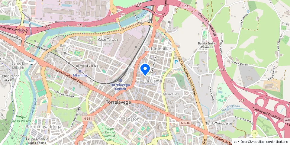 Mapa de la ubicación publicada de Cerrajería Torrelavega